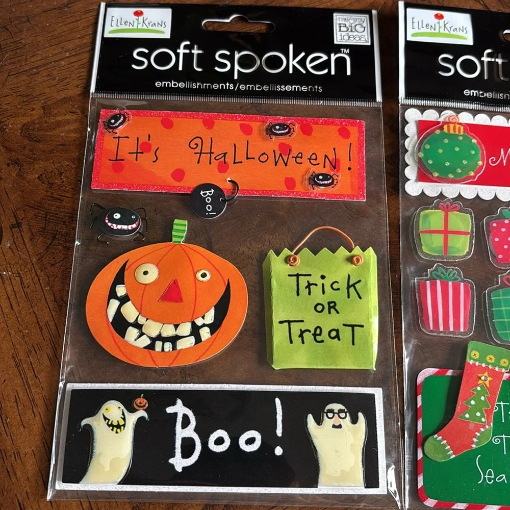 NEW set of 5 packages of stickers for card making, scrapbooking and more